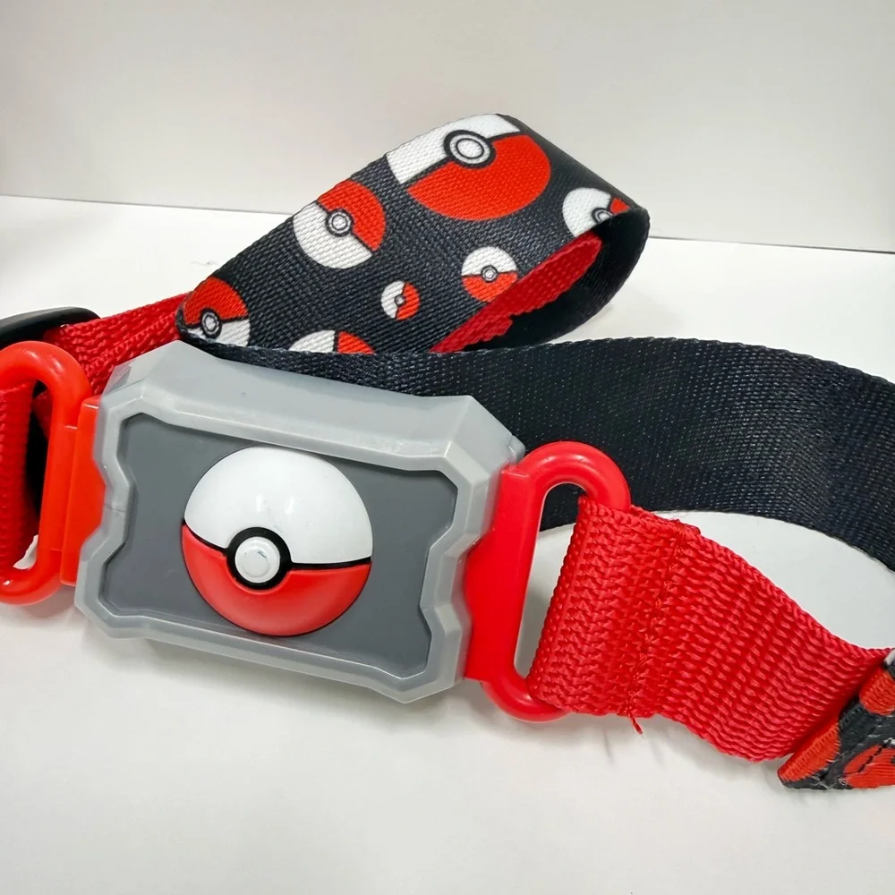 Stanley Red and Gray Kids Belt with Poké Ball Buckle